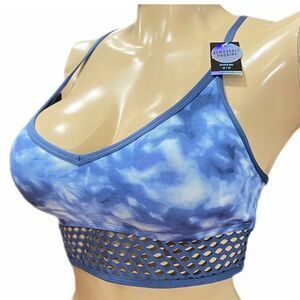 Victoria's Secret Pink Ultimate Lightly Lined Removable Padding Sports Bra Blue